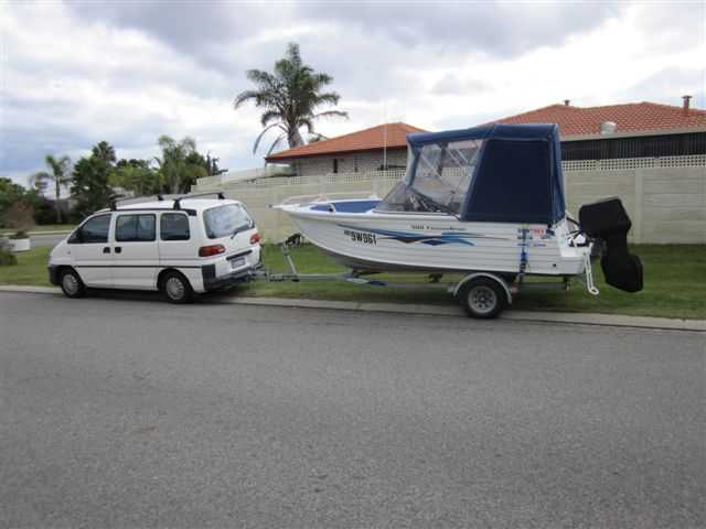Boat for sale WA Quintrex Freedom Sport 500 and Mitsubishi Starwagon