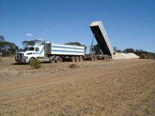 Road Train International S Line Prime Mover &amp; 2x 30ft Tipper Trailers sales