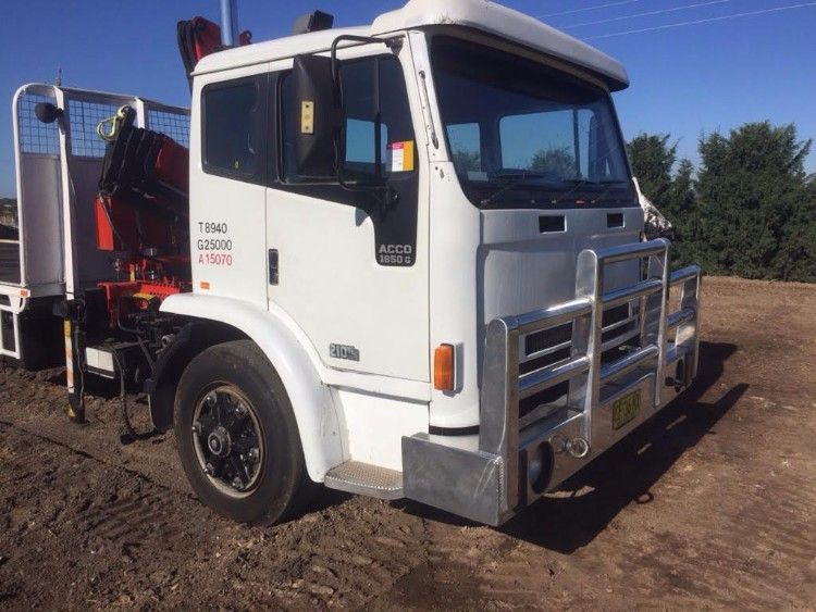 1996 International Crane Truck with Fassi F60 Crane for sale NSW 