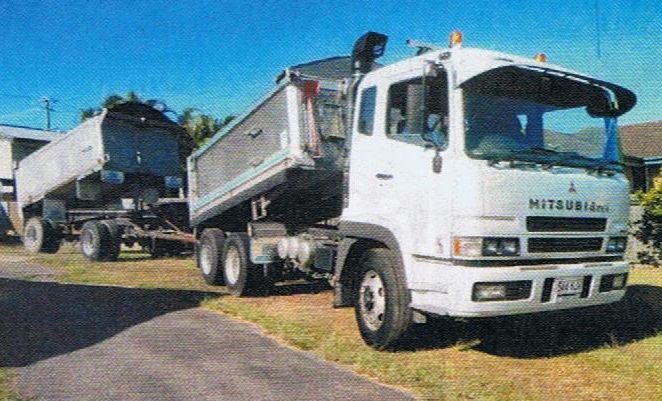 Mitsubishi FV54JL Tipper Truck and Dog Trailer Truck for sale QLD